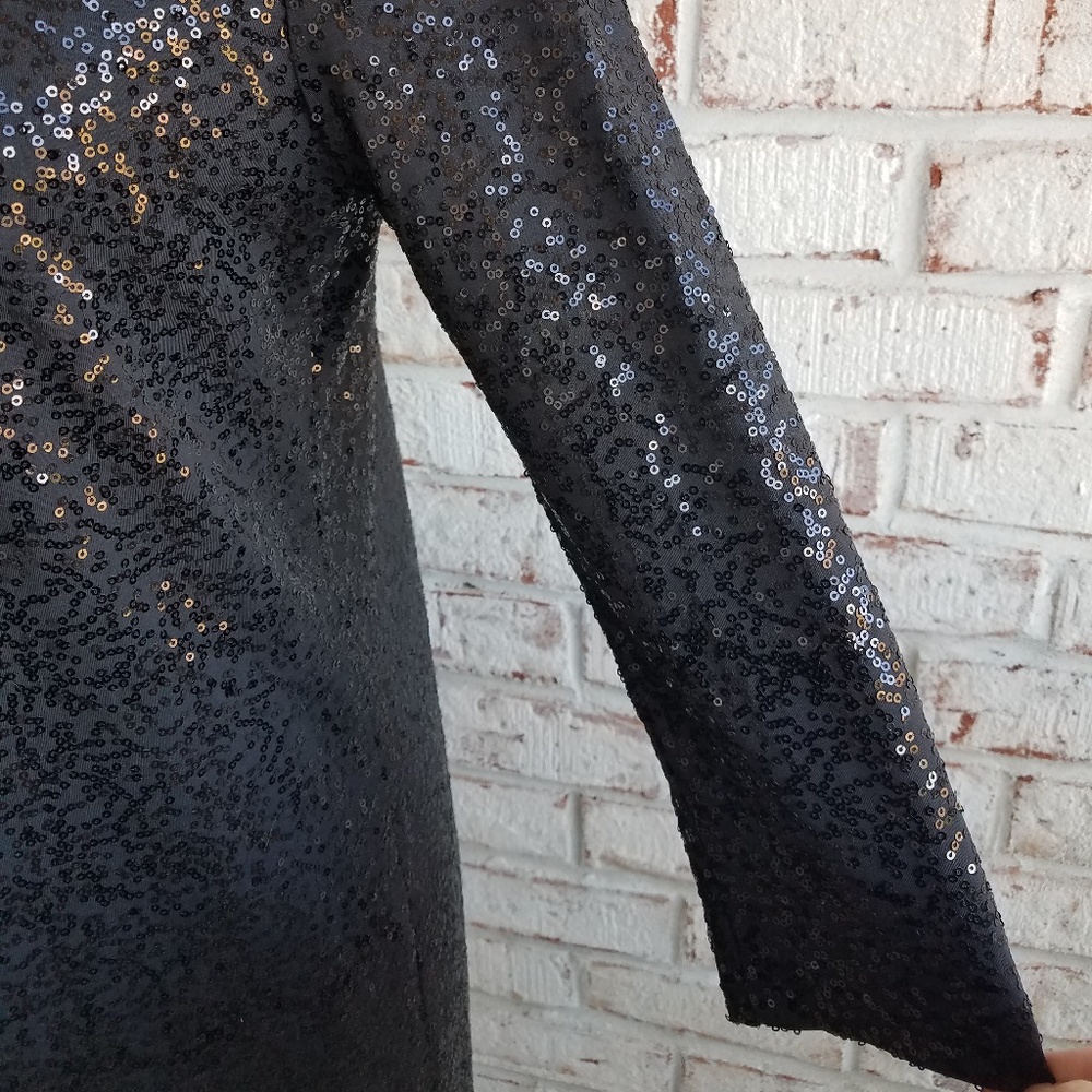 Tahari Sequined Cocktail Dress Scoopneck Small - Picture 3 of 7